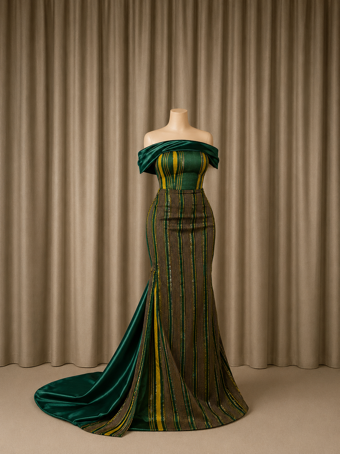Hido iyo Dhaqan Bridal Dress | Emerald Green