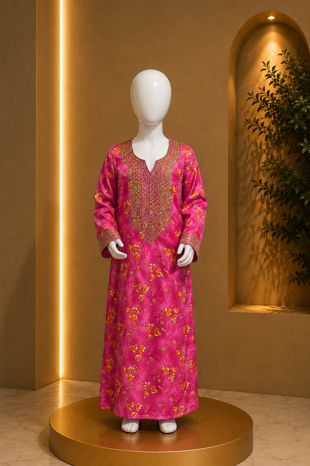 Dark pink/orange kids Makhawer