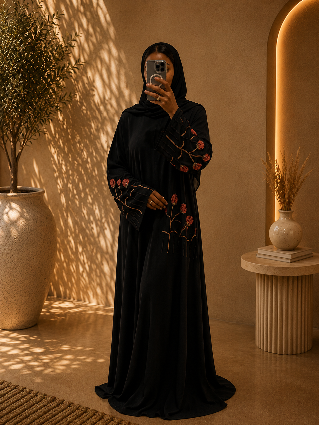 Abaya Hana – Copper Bloom