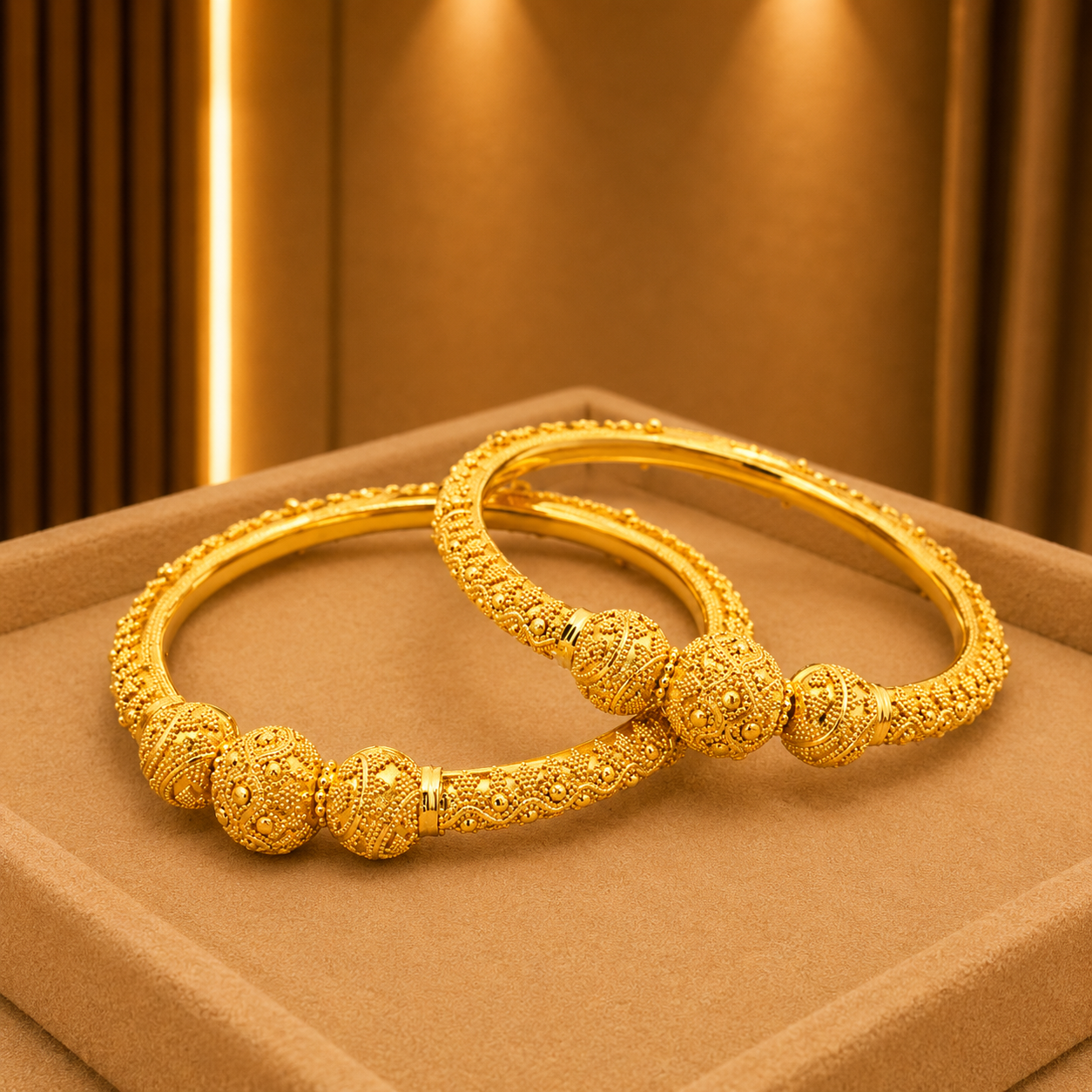 2 Piece Golden Bangles