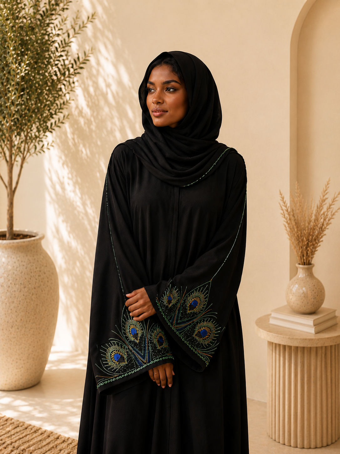 Abaya Zahra – Emerald Peacock