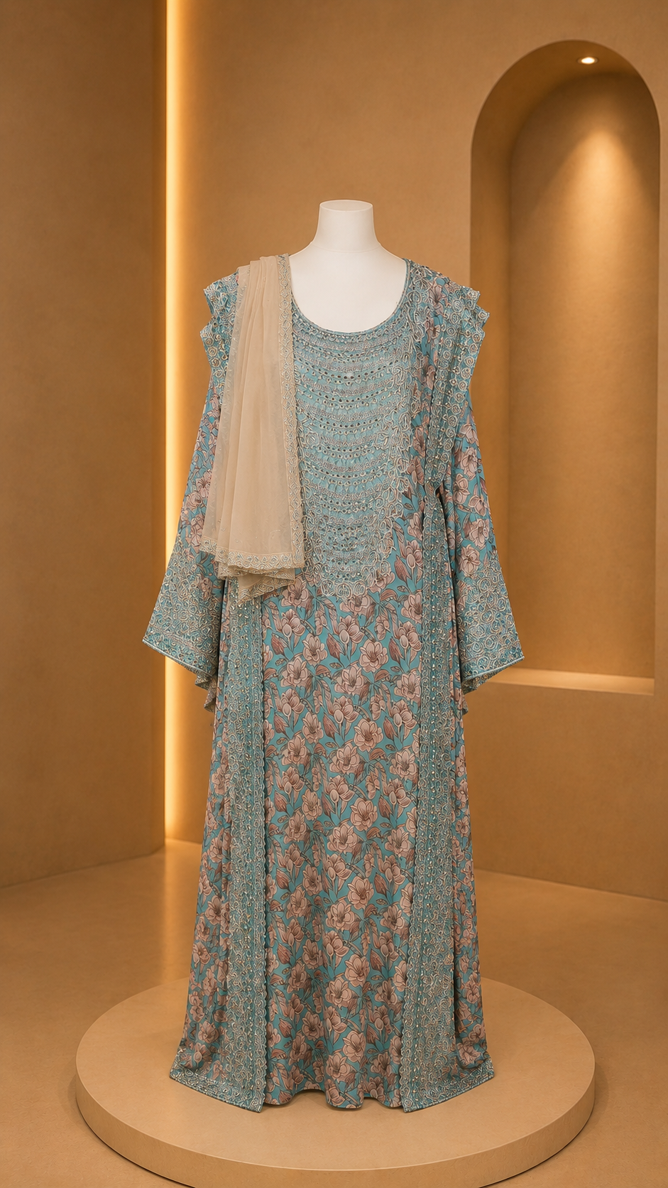 *VIP* Turquoise Corset Emirati Makhawer