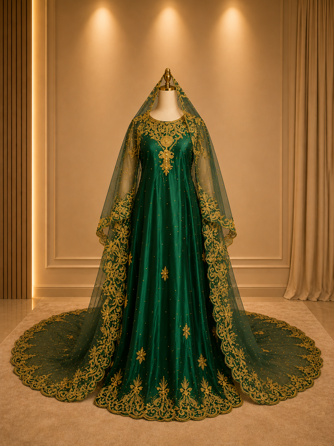Bridal Dirac - Emerald Green