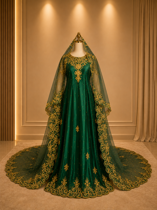 Bridal Dirac - Emerald Green