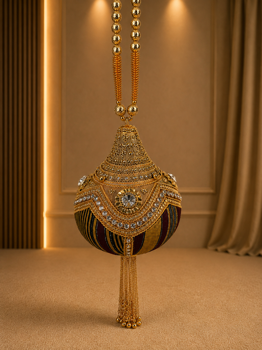 Hido iyo Dhaqan Gold bag | Maroon & Gold