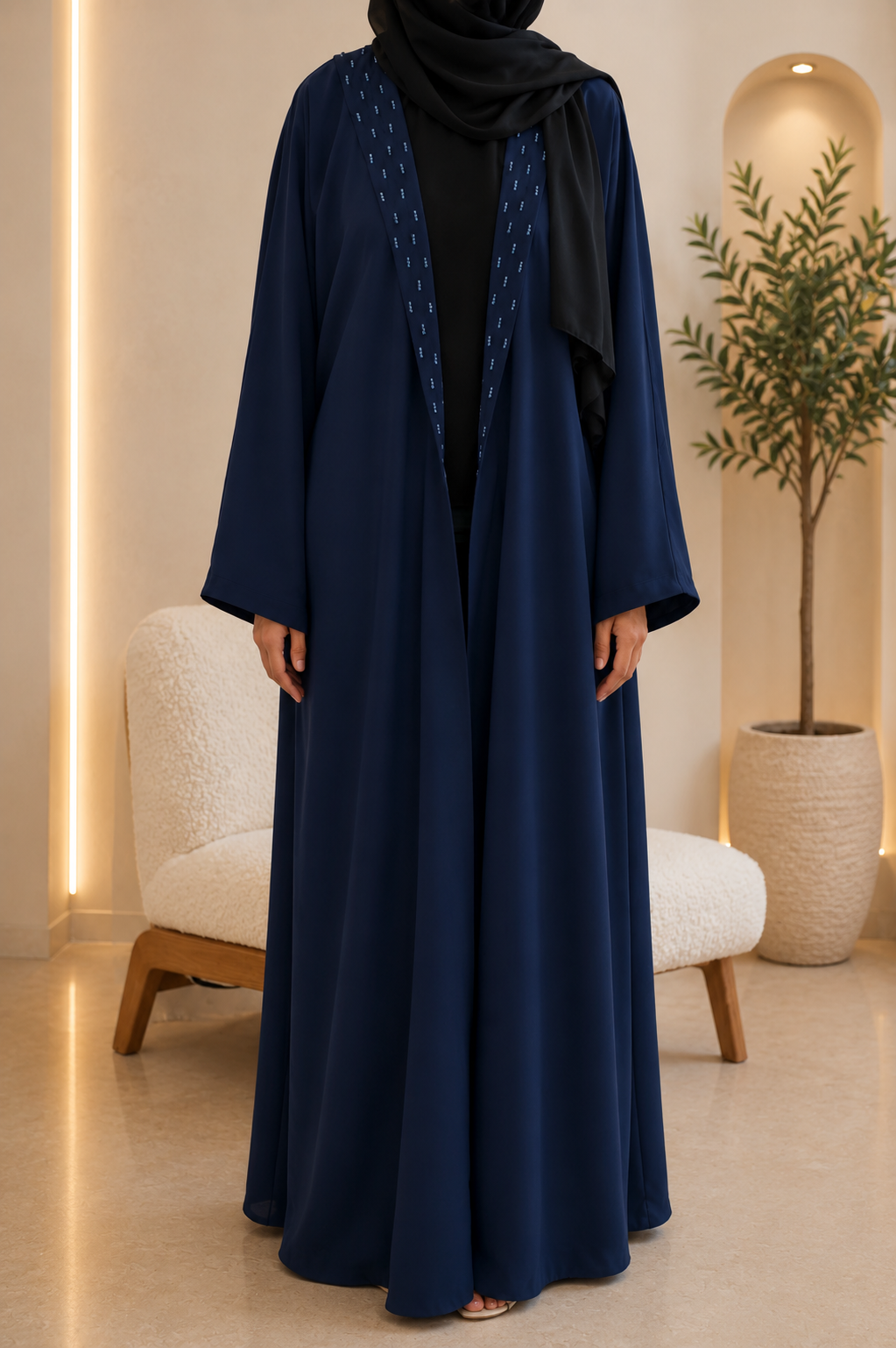 Collar Abaya Sapphire