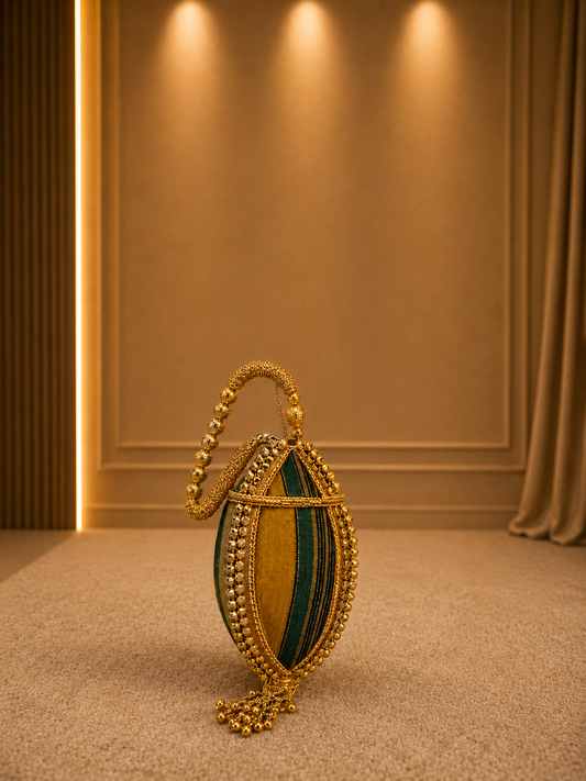 Hido iyo Dhaqan Gold bag | Green