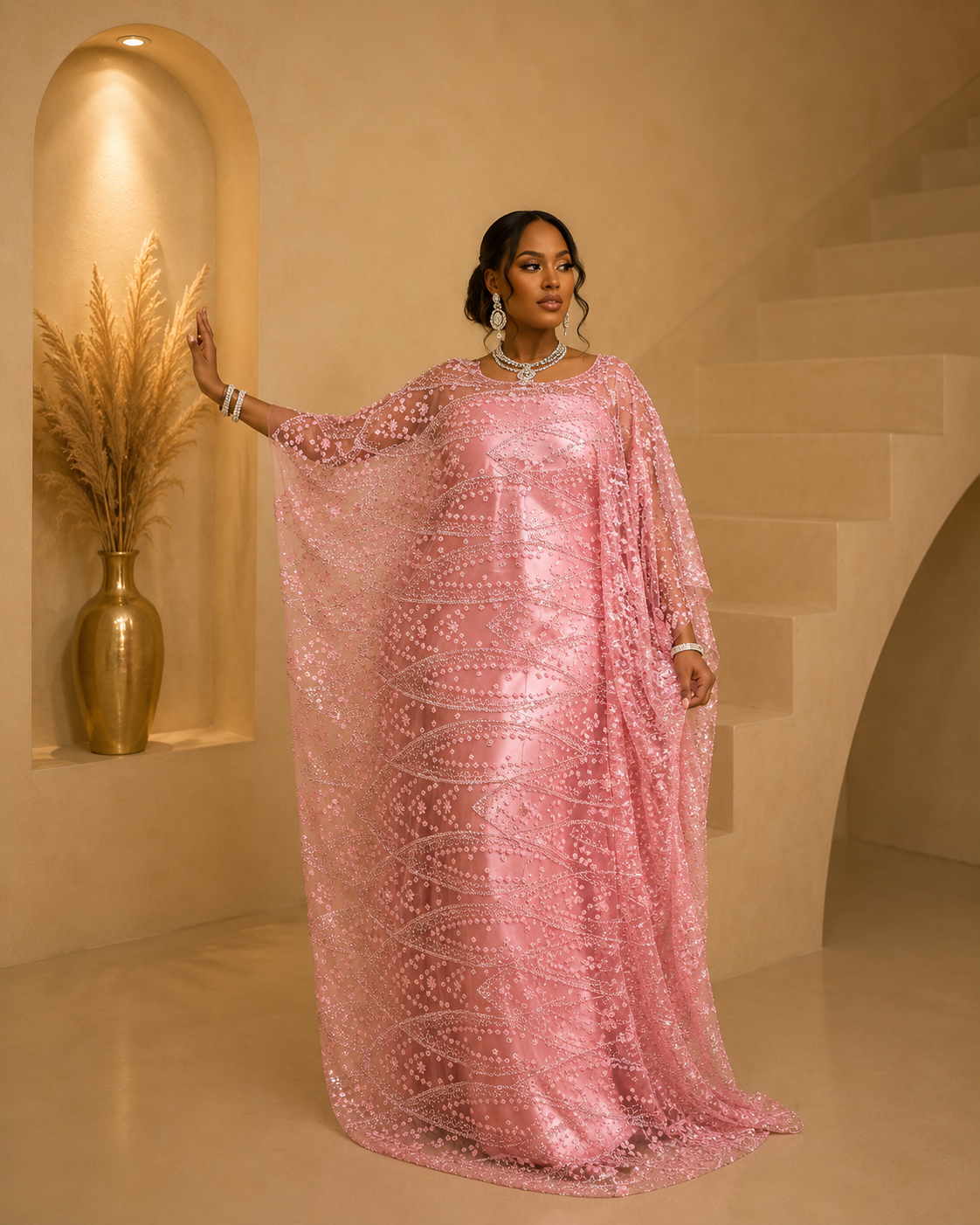 Lace Dirac Pink (TAILORED / TOLAN - SEWN)
