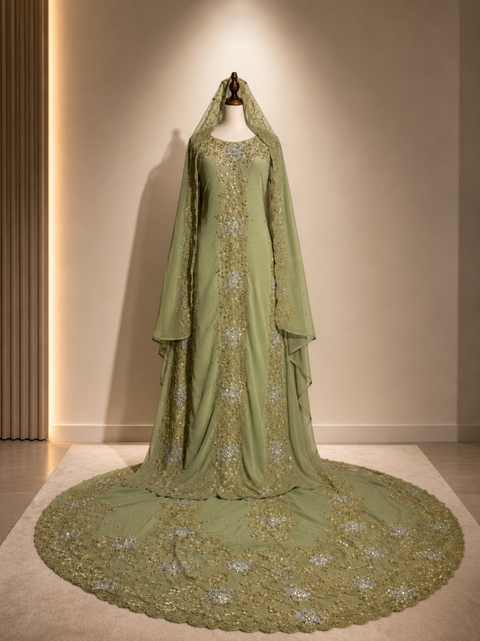Bridal Dirac - Olive Green - Mint Green