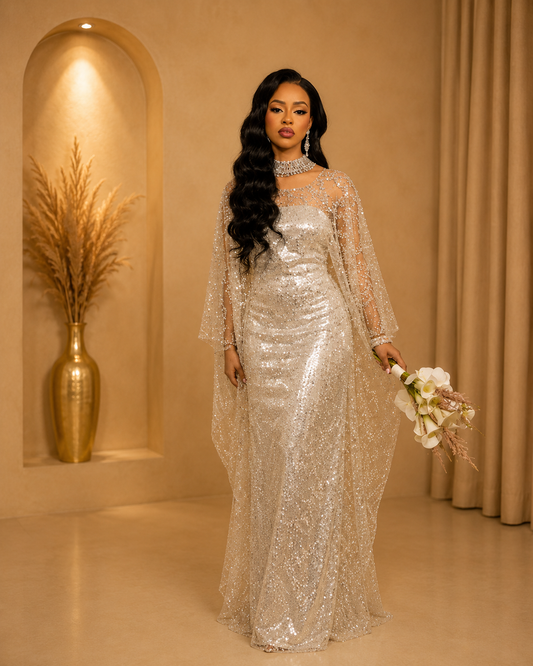 Imperial (Lace Dirac) Silver (TAILORED / TOLAN - SEWN)
