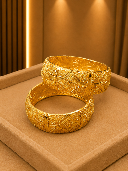 2 Piece Golden Bangles