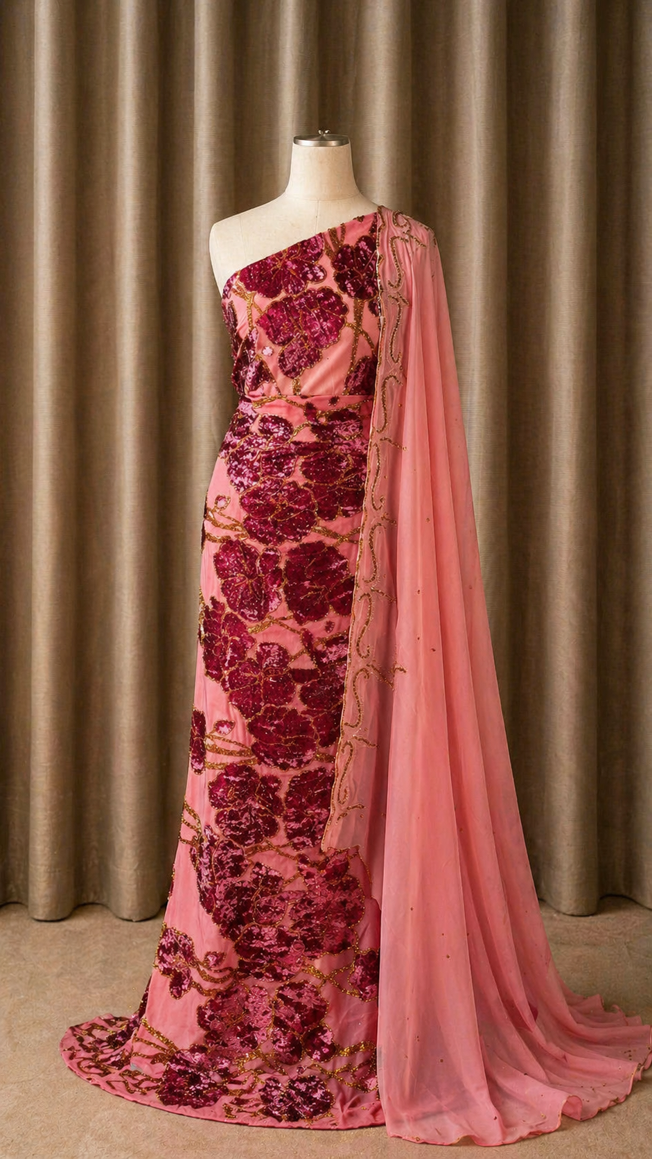 Luxury Maqbal Collection | Pink Dirac Set