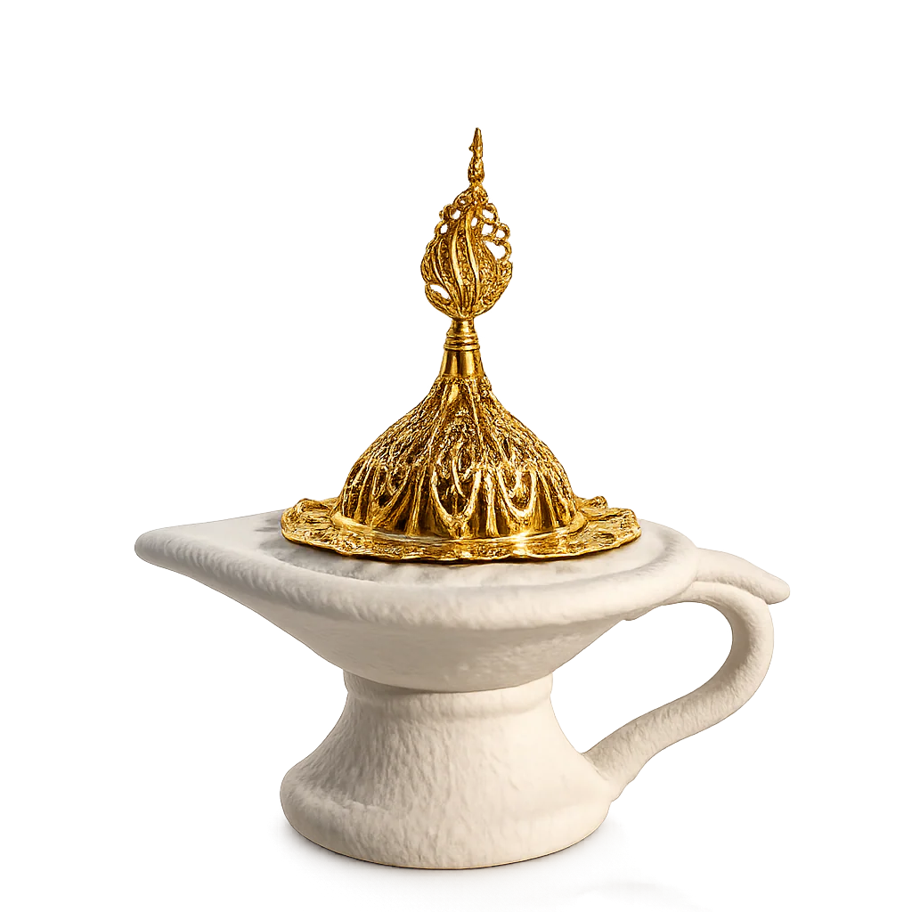 Luxury Bakhoor Burner – Elegant & Timeless Design | White & Gold