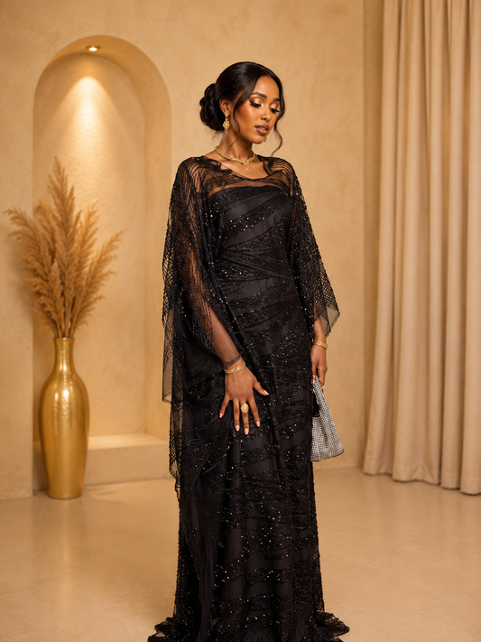 Majestic (Lace Dirac) Black (TAILORED / TOLAN - SEWN)