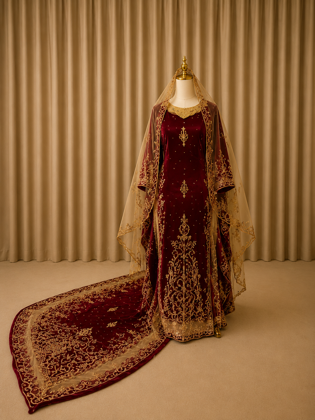 Bridal Dirac - Dark Red