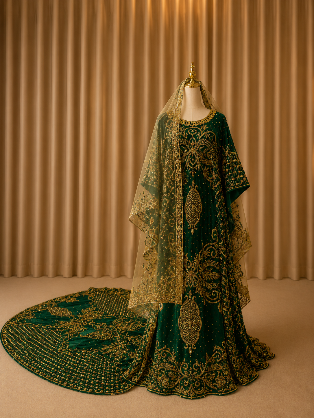 Bridal Dirac - Emerald Green