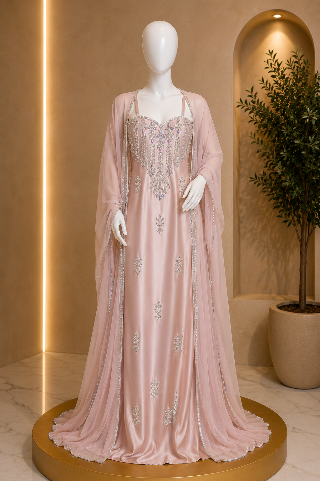 Dusty Pink Corset Dress
